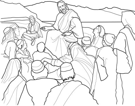 Sermon On The Mount Printable Coloring Pages